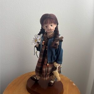 Custom Plaid Doll with Denim Jacket
